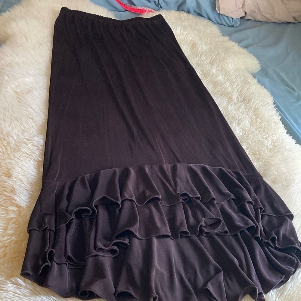 Citiknits dark brown skirt size S